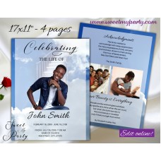 Stairway to Heaven Funeral Program, Stairway to Heaven Memorial Service Program,(0yf) Stairway to Heaven Funeral Program, Stairway to Heaven Memorial Service Program,(0yf)